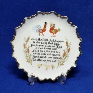 Red Rooster Red Hen Decorative Hanging Wall Plate Granny Cottage Core Homeware